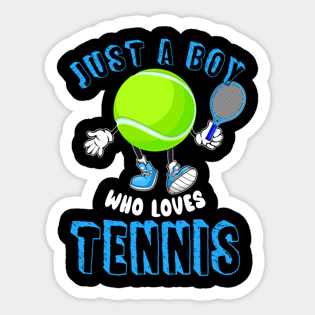Just A Boy Who Loves Tennis Sticker by NatalitaJK